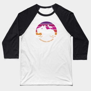 Retro Sunset Capybara Fan Club Baseball T-Shirt